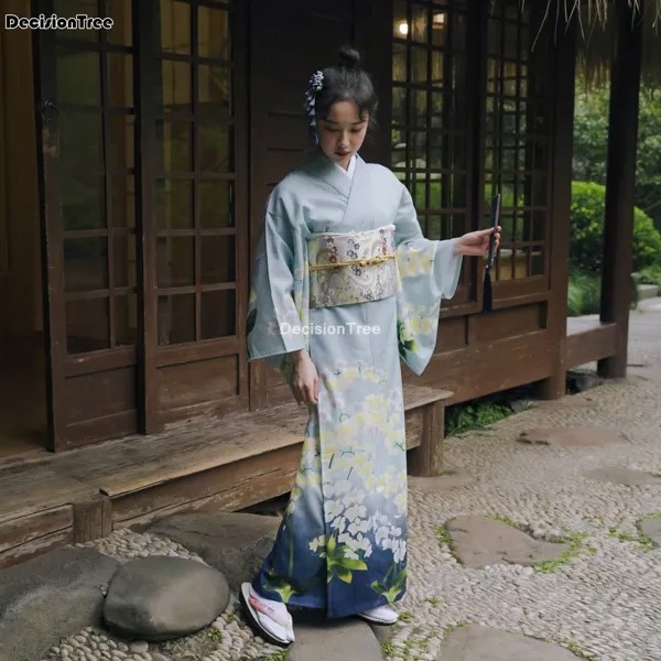 2023 одежда самураев национальный тренд женское сексуальное кимоно юката Новинка вечернее платье японский косплей костюм Цветочный