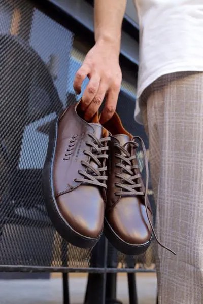 Мужская повседневная обувь из натуральной кожи, коричневая спортивная обувь премиум-класса, ортопедическая подошва из 2022 кожи, сезон 100%