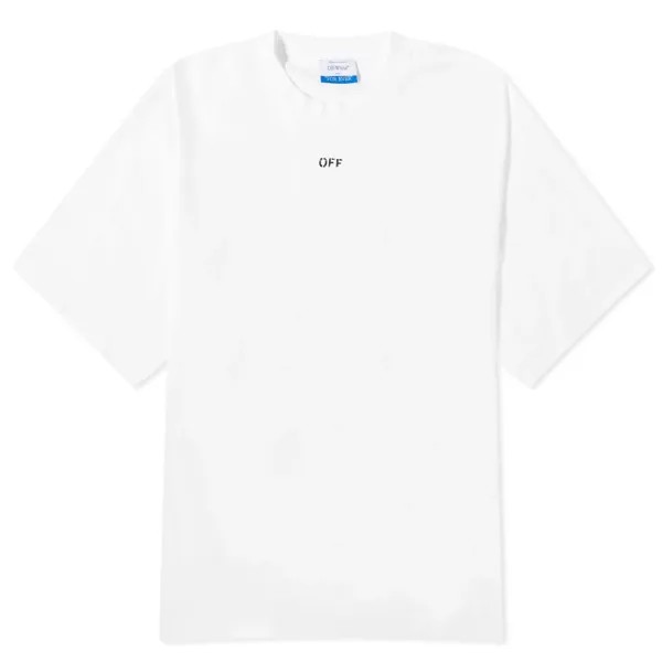 Футболка Off-White Stamp Skate T-shirt, белый/черный