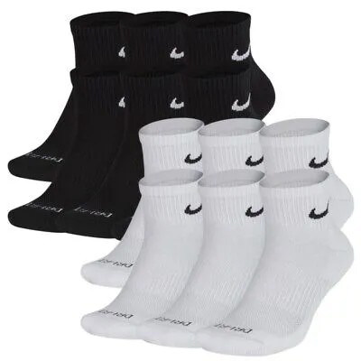 Мужские носки Nike Athletic Everyday Plus Training с мягкой подкладкой до щиколотки Dri-Fit,