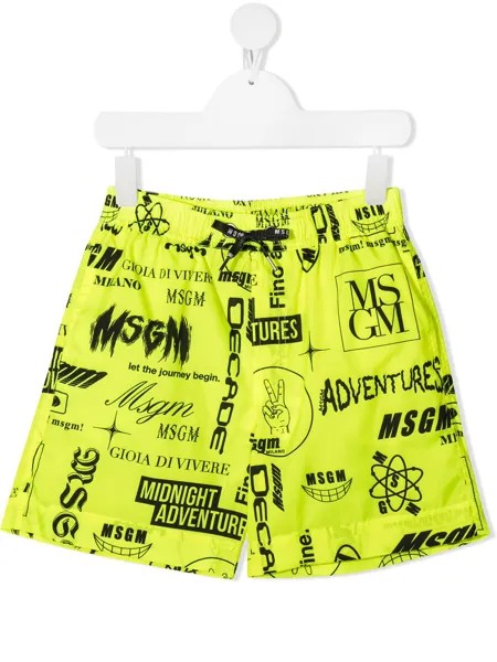 MSGM Kids плавки с графичным принтом