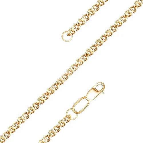 Цепь Sirius Jewelry, серебро, 925 проба, золочение, длина 40 см, средний вес 2.7 г, желтый, золотой