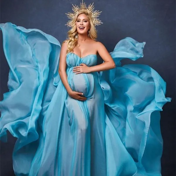 Модные ПУШИСТЫЕ платья для беременных женщин 2023 одежда для фотосъемки возлюбленных платье для выпускного вечера на заказ robe de mariee