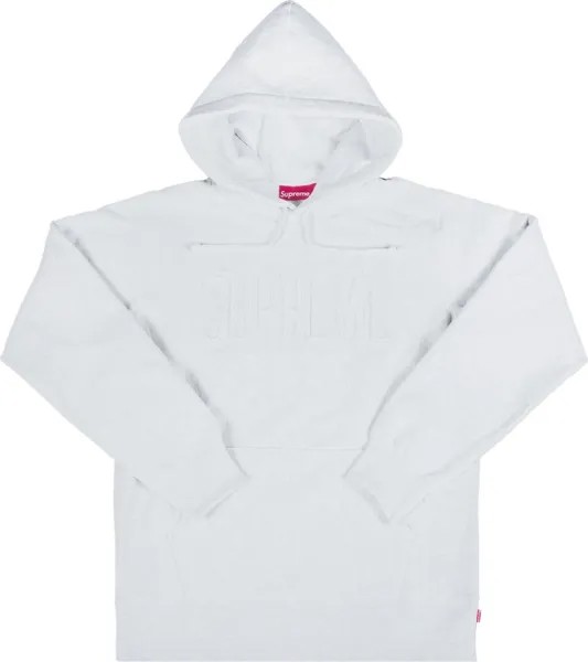 Толстовка Supreme Embroidered Outline Hooded Sweatshirt 'Grey', серый