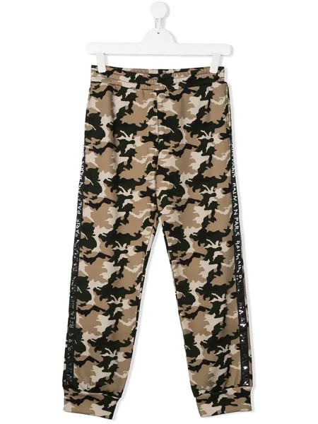 Balmain Kids спортивные брюки с камуфляжным узором