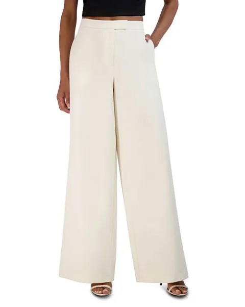 Широкие брюки BCBGMAXAZRIA, цвет White