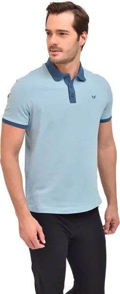 Футболка мужская Bilcee Men's Polo T-Shirt голубая 3XL