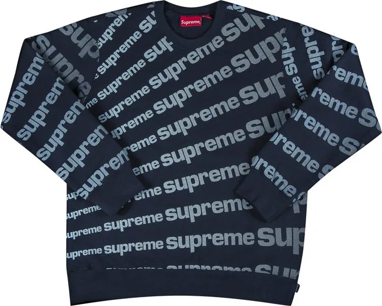 Толстовка Supreme Radial Crewneck 'Navy', синий