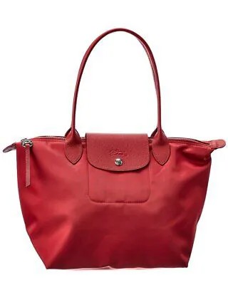 Longchamp Le Pliage Neo, маленькая нейлоновая женская сумка-тоут с длинной ручкой, красная