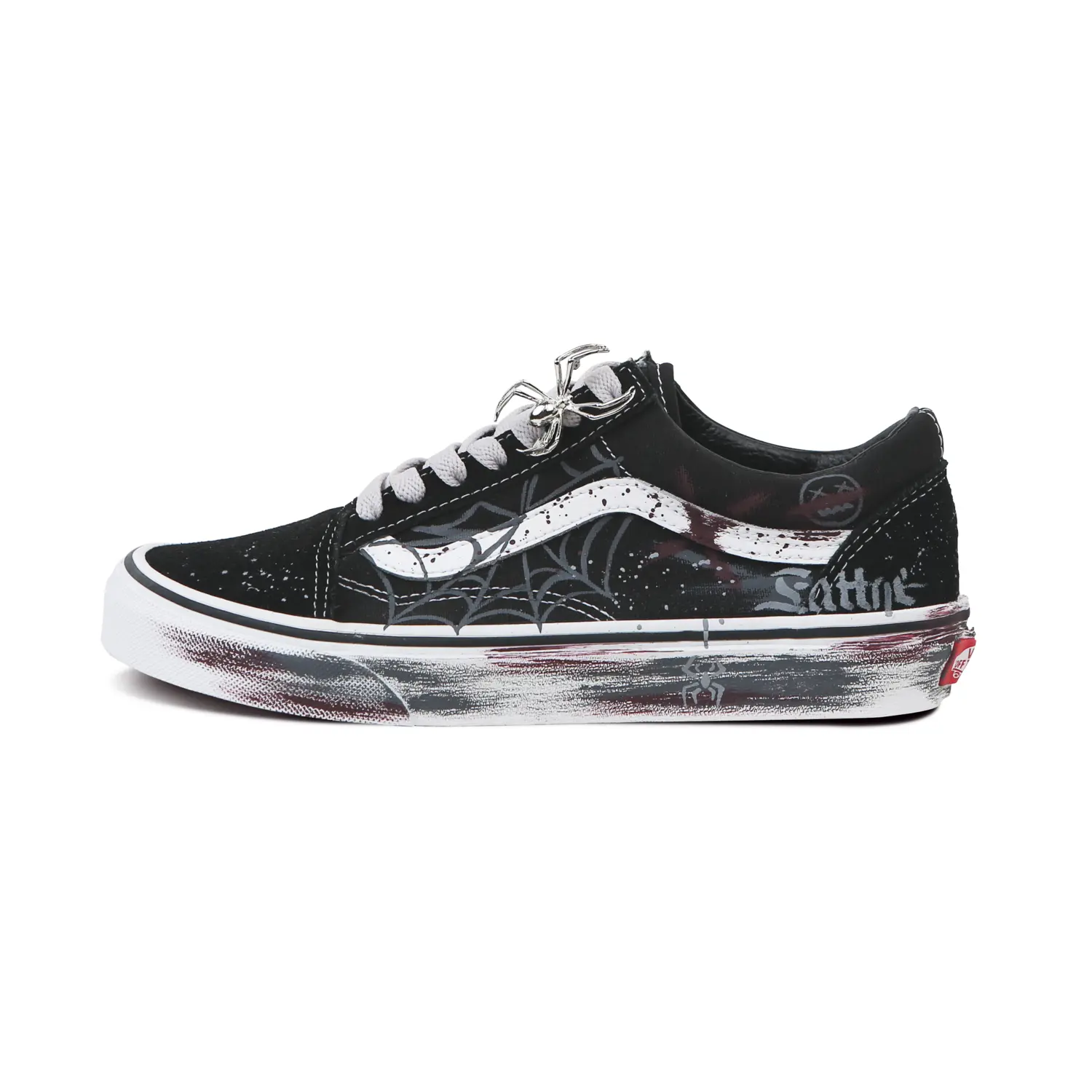 Кроссовки Vans Old Skool Skateboarding Shoes Unisex Low-top Grey/Dark Red, черный