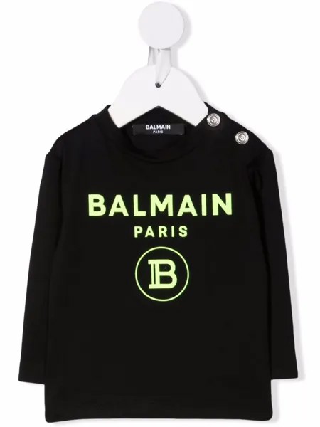 Balmain Kids футболка с логотипом