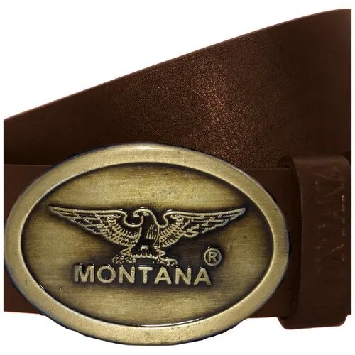 Ремень Montana, размер 110, коричневый, золотой