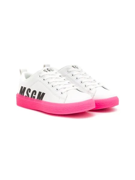 MSGM Kids кроссовки с контрастным логотипом