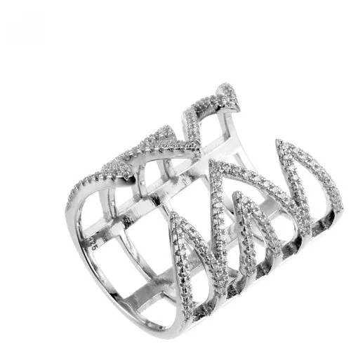 Кольцо ELEMENT47 серебро, 925 проба, фианит, размер 16.5