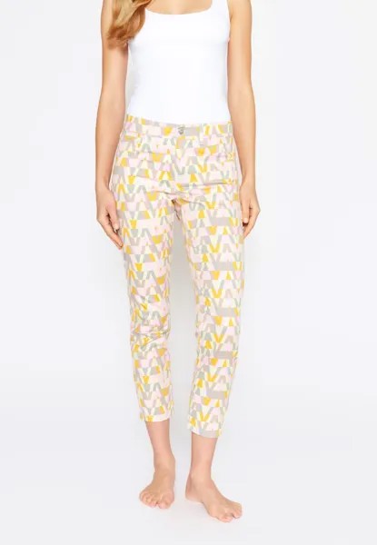 Брюки ANGELS 7/8 Hose Hose Ornella mit Retro Print, желтый