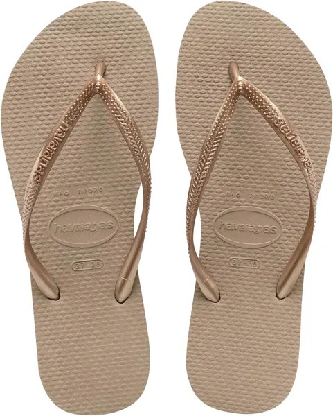 Шлепанцы Slim Flip Flop Sandal Havaianas, цвет Rose Gold