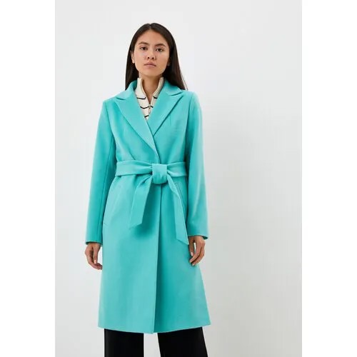 Пальто-пиджак  Azellricca демисезонное, шерсть, силуэт прямой, удлиненное, размер 46/170, зеленый