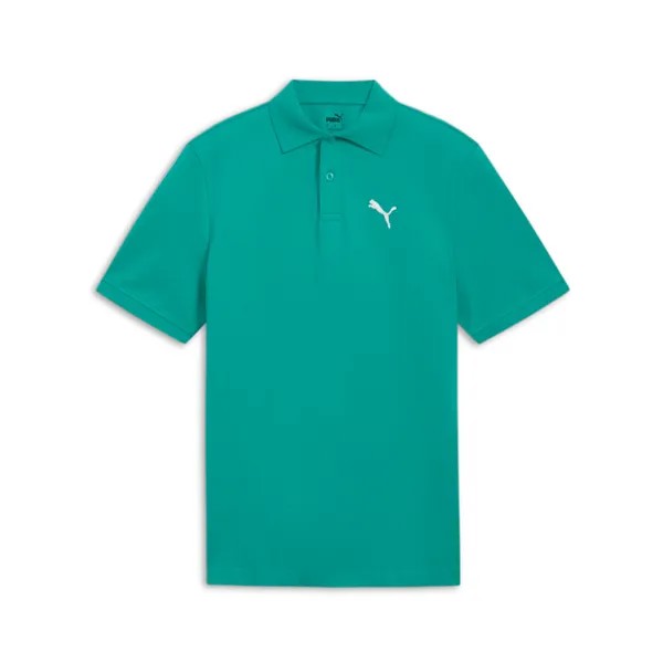 Мужская рубашка-поло из пике PUMA Essential, цвет Sparkling Green