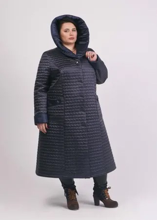 Утепленное пальто женское TreVery 75903 синее 62 RU