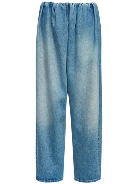 MM6 Maison Margiela синие джинсовые брюки со складками, синий
