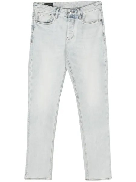Emporio Armani узкие джинсы J75 с заниженной талией, синий