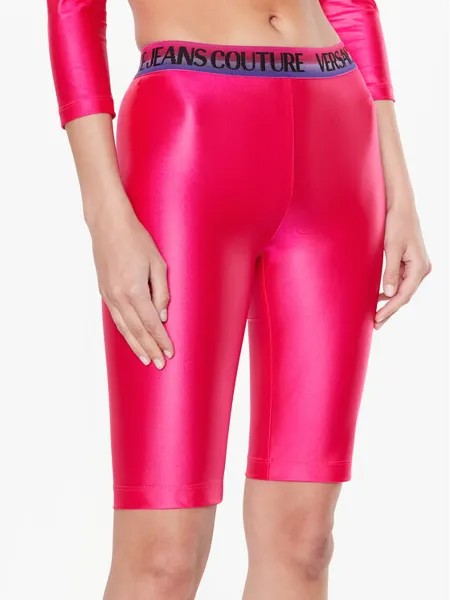 Байкерские шорты узкого кроя Versace Jeans Couture, розовый