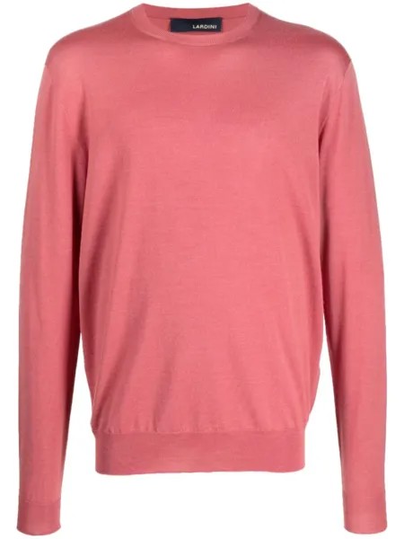 Lardini однотонный джемпер из смеси шерсти и шелка, розовый