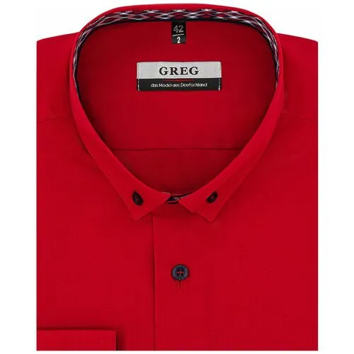 Рубашка GREG, размер 174-184/40, красный