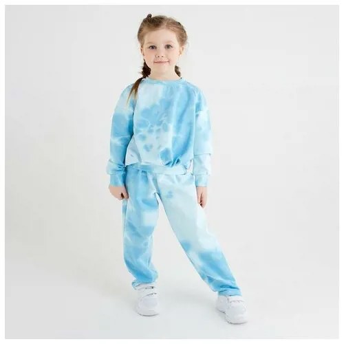 Костюм для девочки (свитшот, брюки) MINAKU: Casual Collection KIDS цвет голубой, р-р 104