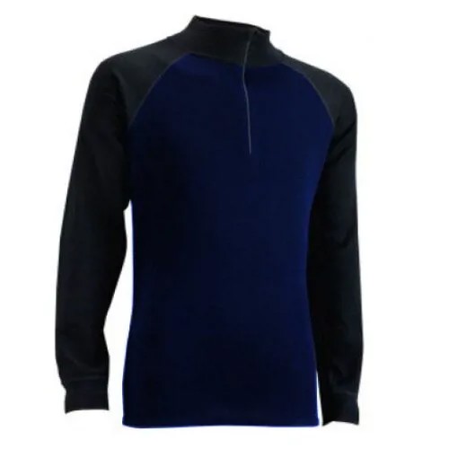 Лонгслив мужской с молнией Trekmates Merino Zip Top Mens - Patriot Blue/Graphite р. XL