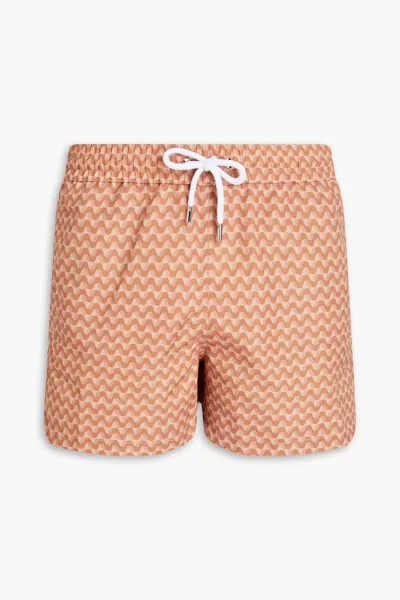Короткие плавки-шорты с принтом Frescobol Carioca, персик