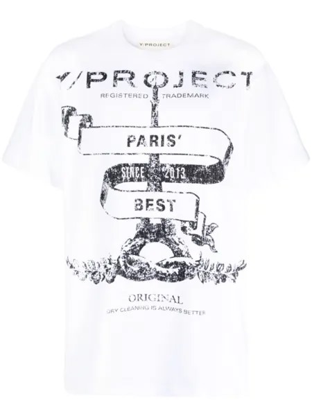 Y/Project футболка Paris' Best из органического хлопка, белый