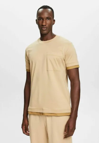 Базовая футболка Esprit Collection, песочный