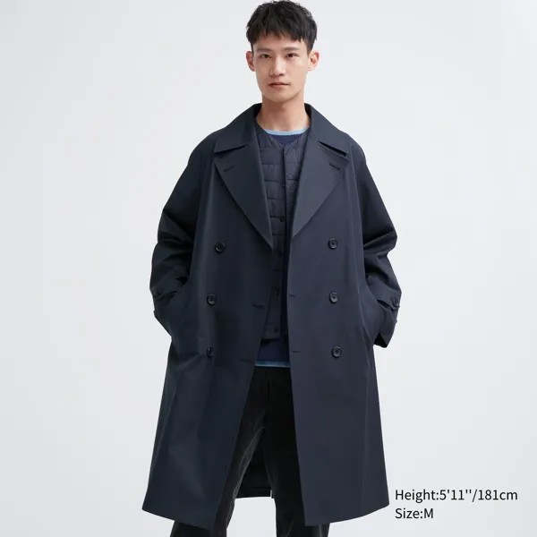Тренч Uniqlo, темно-синий
