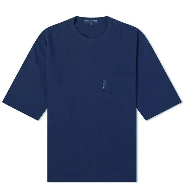 Футболка Comme Des Garçons Homme Drawstring Pocket Tee, темно-синий