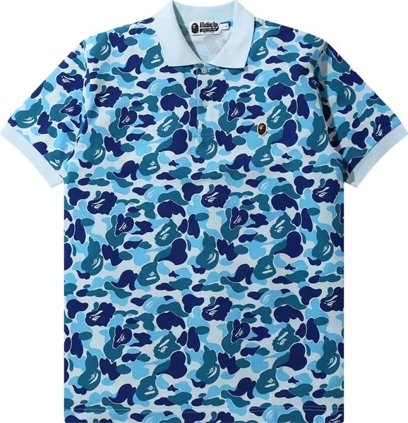 Поло BAPE ABC Camo One Point Polo 'Blue', синий