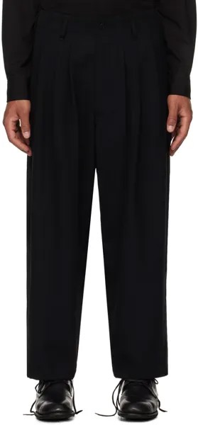 Черные брюки со складками Yohji Yamamoto