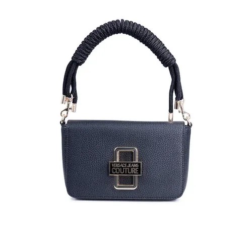 Сумка Versace Jeans Couture, фактура зернистая, черный