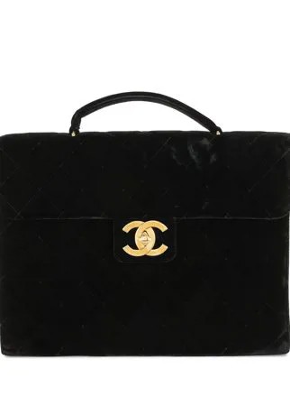 Chanel Pre-Owned стеганый портфель 1992-го года с логотипом CC