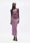 Платье из джерси STRAPLESS GATHERED Pull&Bear, розовый