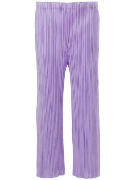 Pleats Please Issey Miyake укороченные брюки Mc July, фиолетовый