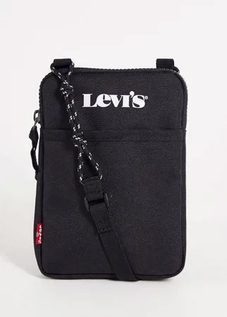 Черная сумка для полетов с логотипом Levi's-Черный цвет