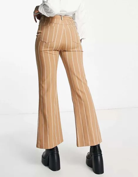 Бенгальские расклешенные брюки в полоску Reclaimed Vintage