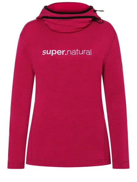 Толстовка super.natural Merino Hoodie, розовый