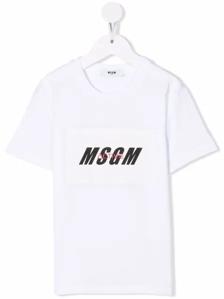 MSGM Kids футболка с логотипом