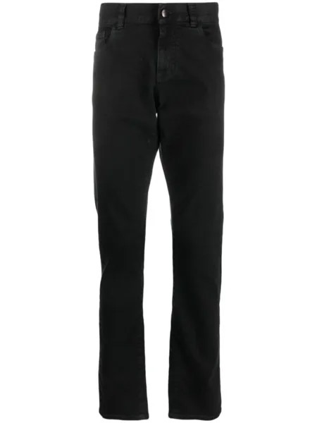 Canali узкие джинсы с заниженной талией, черный