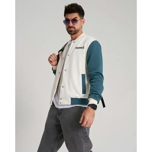 Бомбер ZakRaf, размер L, зеленый, бирюзовый