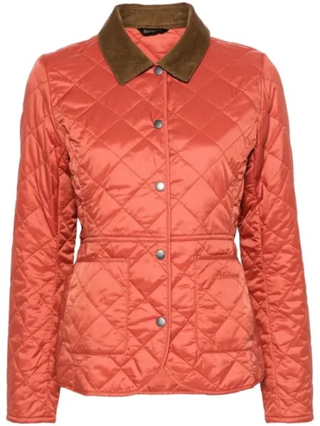Barbour стеганая куртка с вельветовым воротником, оранжевый