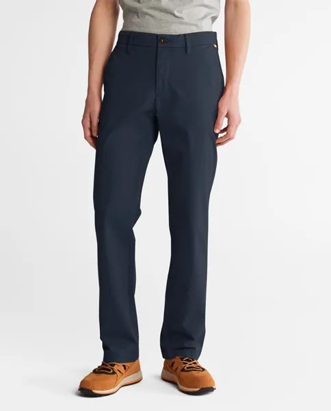 Обычные мужские брюки чинос темно-синего цвета Timberland, синий