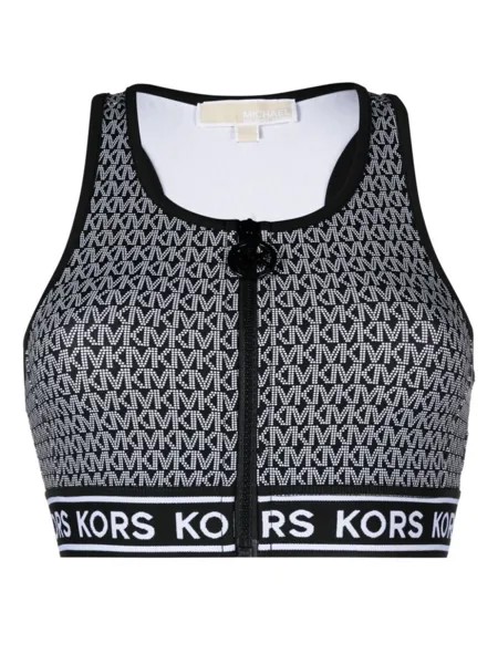 Michael Michael Kors топ бикини с монограммой, черный
